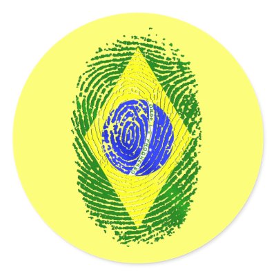 100% Brazilian DNA fingerprint Brasil pride gifts Stickers by SoccerJersey