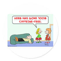 100% caffeine free stickers