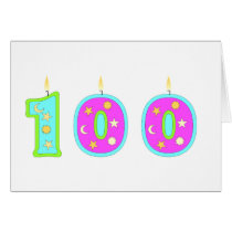 100 (Candles) Greeting Cards