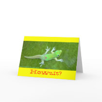 100% Certified Organic Kona Coffee Day~Gecko card by bwissinger 100% Certified Organic Kona Coffee Day~Gecko card