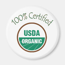 100% Certified USDA Organic Refrigerator Magnet