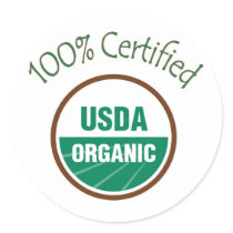 100% Certified USDA Organic Round Stickers