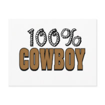100% Cowboy postcards