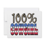 100% Cowgirl Personalized Invitations