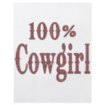 100% Cowgirl - (pink & brown plaid lettering) flyers