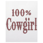 100% Cowgirl - (pink & brown plaid lettering) Letterhead
