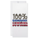 100% Cowgirl Personalized Rack Card