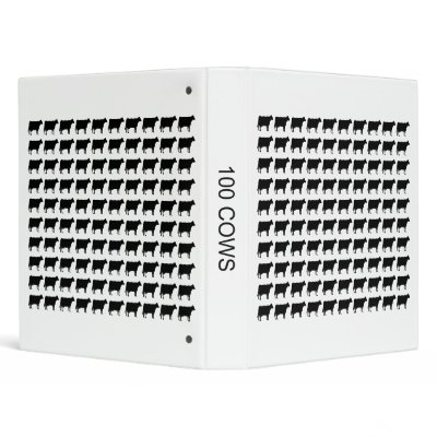 100 Cows Vinyl Binders by artberry