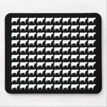 100 Cows - White Mouse Pads