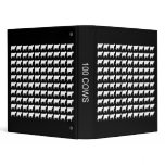 100 Cows - White on Black Binder