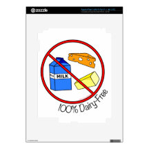 100% Dairy Free iPad 3 Decal