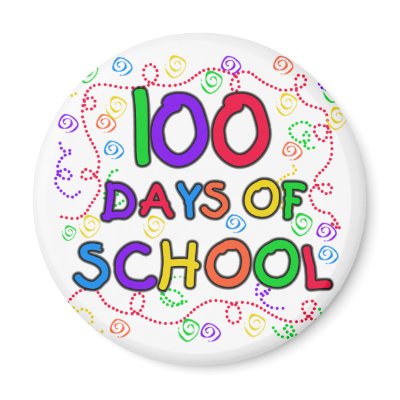 100 Days of School Confetti Refrigerator Magnet by school_teacher