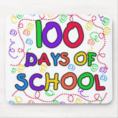 100 Days of School Confetti Mouse Mats by school_teacher