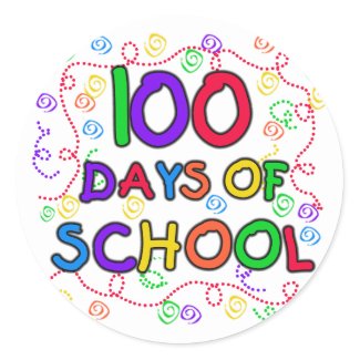 100 Days of School Confetti sticker