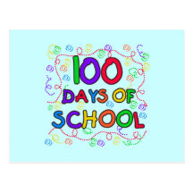 100 Days of School Confetti Tshirts and Gifts Postcards