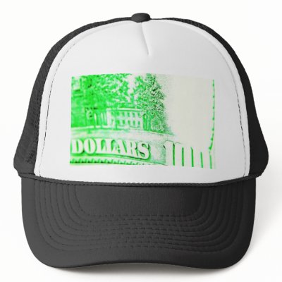 100 dollar bill trucker hat by messinamobboy