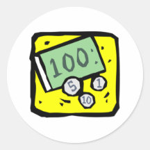 100 Dollar Bill Stickers