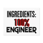 100% Engineer Postcard