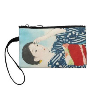 100 Figures of Beauties Wearing Takasago Kimonos Coin Purses