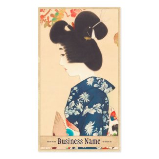 100 Figures of Beauties Wearing Takasago Kimonos Business Cards