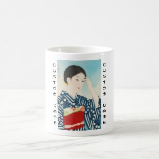 100 Figures of Beauties Wearing Takasago Kimonos Coffee Mug