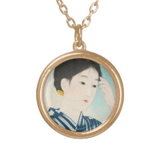 100 Figures of Beauties Wearing Takasago Kimonos Custom Necklace