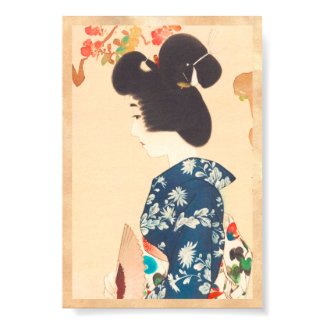 100 Figures of Beauties Wearing Takasago Kimonos Poster