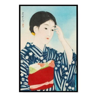 100 Figures of Beauties Wearing Takasago Kimonos Print