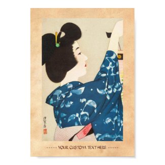 100 Figures of Beauties Wearing Takasago Kimonos Posters