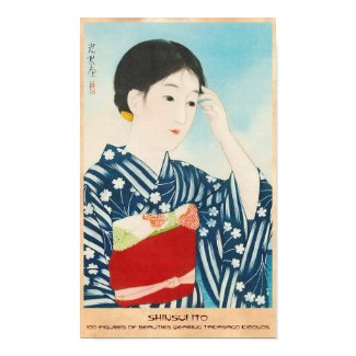 100 Figures of Beauties Wearing Takasago Kimonos Print