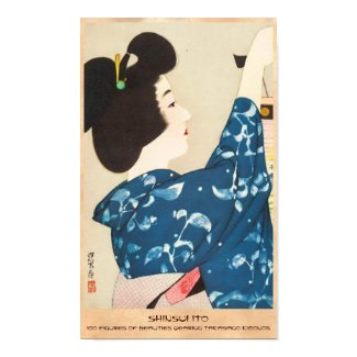 100 Figures of Beauties Wearing Takasago Kimonos Print