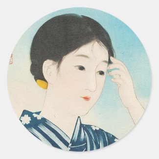 100 Figures of Beauties Wearing Takasago Kimonos Sticker