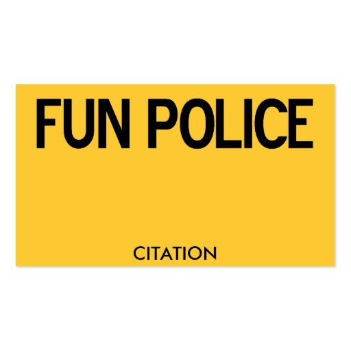 100 Fun Police Citation Business Cards