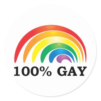 100% Gay sticker