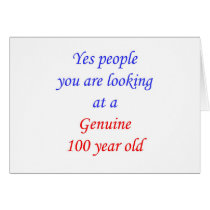 100  Genuine 100 Year Old Card