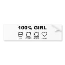 100% Girl bumper stickers by EMDesigns 100% Girl bumper stickers