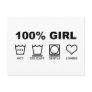 100% Girl Postcard