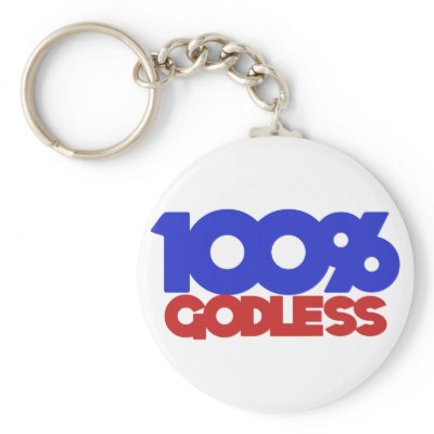 100% Godless Atheist Keychain by Freethinkers