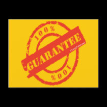 100% GUARANTEE postcards