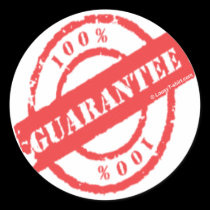100% GUARANTEE stickers