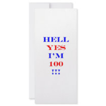 100 Hell yes Customized Rack Card