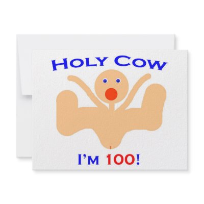 100 Holy Cow! Invite by thatsabigbirthday4