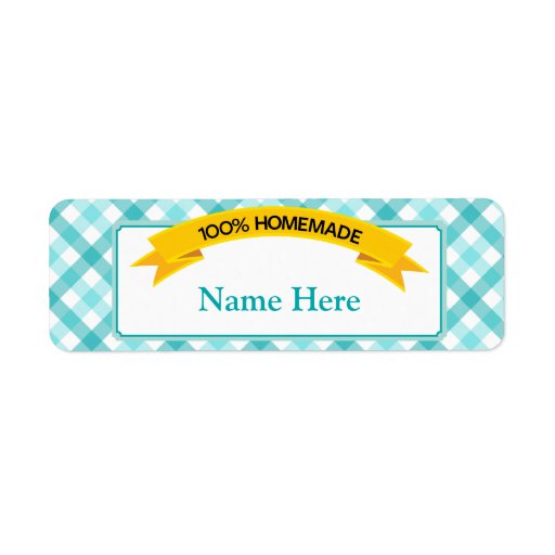 100 Homemade Food Label Teal Zazzle