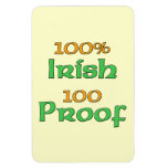 100% Irish 100 Proof Rectangle Magnet