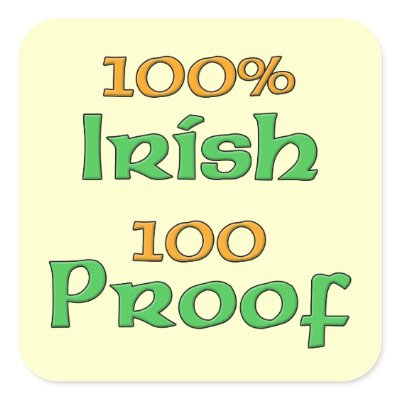 100% Irish 100 Proof Sticker by IrishGiftShop