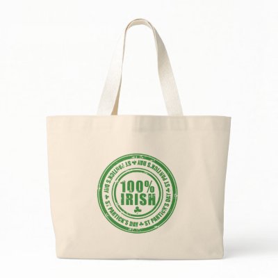 100% Irish St Patrick's Day - Ireland Stamp Beer Bags by CarbonClothing