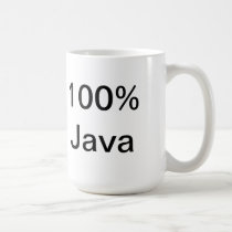 100% Java Coffee Mug mugs