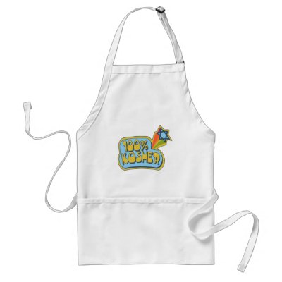 100% Kosher - Jewish Hebrew humor Aprons by chosenpeople
