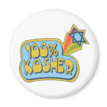 100% Kosher - Jewish Hebrew humor Refrigerator Magnet