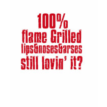 100% Lips nose & arse t-shirts